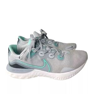 Nike Renew Run Womens Size 8.5 Gray Teal~ White  Running Shoes CK6360-007